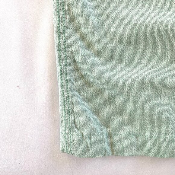 Pilcro green linen pants Womens 8 wide leg mid rise spring embroidered casual - Picture 8 of 14